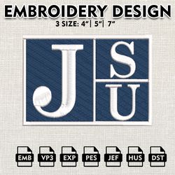 ncaa logo embroidery designs, jackson state tigers embroidery files, ncaa jackson, machine embroidery designs
