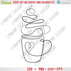 coffee cup line art svg