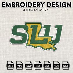 ncaa logo embroidery designs, southeastern louisia embroidery files, ncaa louisia, machine embroidery designs