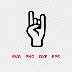 rock hand svg | rock hand sign, commerical use, instant download, instant print, clip art, t-shirts, metal