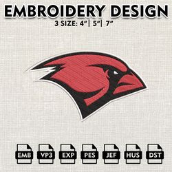 ncaa logo embroidery designs, incarnate word cardinal embroidery files, ncaa cardinal, machine embroidery designs