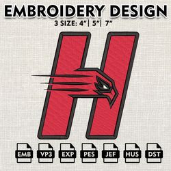 ncaa logo embroidery designs, hartford hawks embroidery files, ncaa hartford hawks, machine embroidery designs