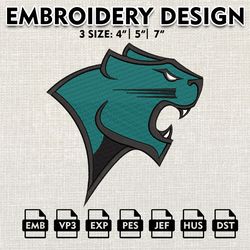 ncaa logo embroidery designs, chicago state cougars embroidery files, ncaa cougars, machine embroidery designs