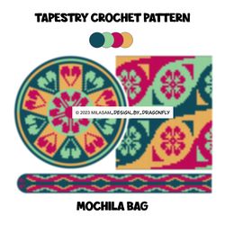 crochet bag pattern, wayuu mochila bag, boho handbag updated pattern /952