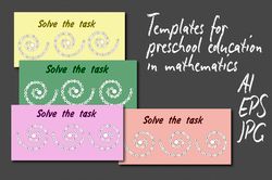 4 templates for preschool education in mathematics