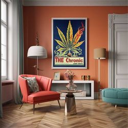 vintage 1950's cannabis decor dispensary shop supply - marijuana poster with lenny bruce quote - fine art print - stoner