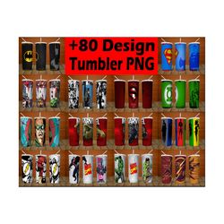 bundle 80 design 20oz tumbler png movie hero tumbler templatehalloween seamless sublimation designsfull tumbler wrapdig