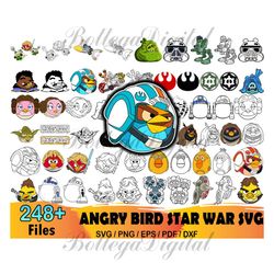 248 angry bird star wars svg bundle, star wars inspired