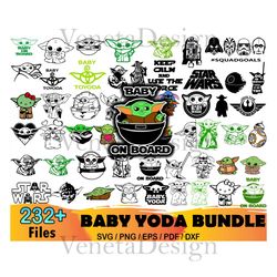 232 baby yoda bundle svg, star wars svg, mandalorian svg