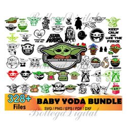 328 baby yoda bundle svg, star wars svg, yoda heart svg