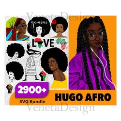 2900 hugo afro bundle, trending svg, hugo afro bundle