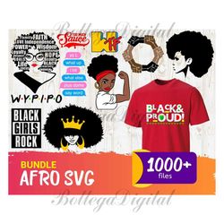 1000 bundle afro svg, trending svg, afro girl svg, afro queens svg