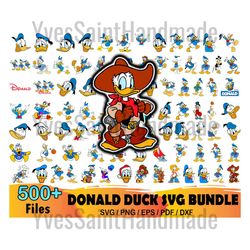 500 donald duck svg bundle, disney svg, donald duck svg