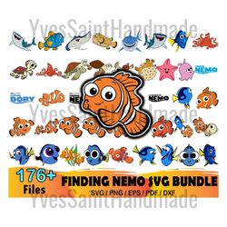 176 finding nemo bundle svg, disney svg, nemo svg, cartoon svg