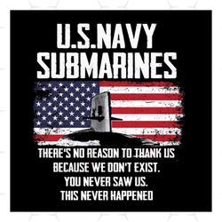 U.S.Navy Submarines Svg, Politics Svg, American Flag Svg, Usa Flag Svg, Theres No Reason To Thank Us Svg, Because We Don