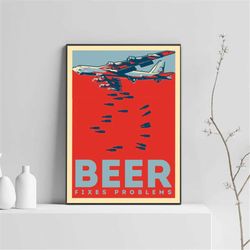 beer poster wall decor art  print b52 bomber