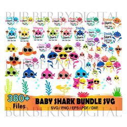 380 baby shark bundle svg, baby shark party, kids svg