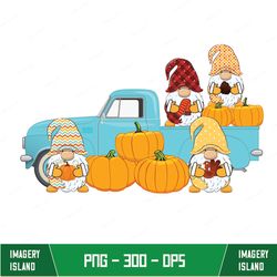 pickup blue truck gnome png, vintage truck png, cut files, cricut, silhouette, png