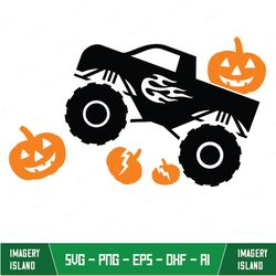 pumpkin monster truck svg, fall svg, fall truck svg, halloween svg, vintage truck svg, cut files, cricut, silhouette, pn
