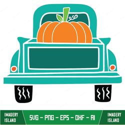 vintage truck with pumpkins - png dxf svg - cut file digital file t-shirt art cricut sublimation download cut file