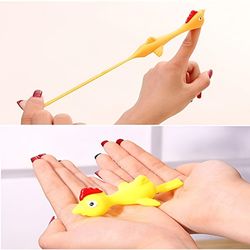 20pcs slingshot chicken flick  fun rubber chicken fingers