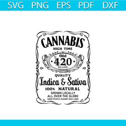 cannabis high time old 420 brand svg, trending svg, cannabis svf, marijuana pot leaf svg, 420 svg, cannabis leaf svg, we