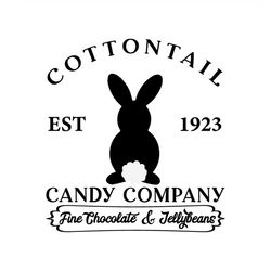 cottontail candy company, fine chocolate & jellybeans, est 1923, cricut cut files svg  png  jpeg  gif