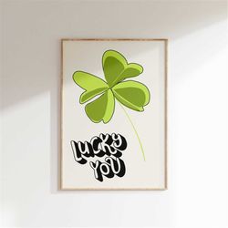 music inspired print, lucky you, music print, lyrics poster, aesthetic print, rock poster art, retro music decor, gig po