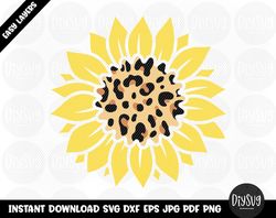 sunflower, sunflower svg, cricut, svg files for cricut, cricut svg, sunflower png, flower svg, printable wall art, print