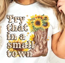 try that in a small town shirt, png, country shirt, southern