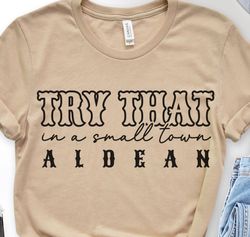 try that in a small town shirt, png, svg, music lyrics, cut