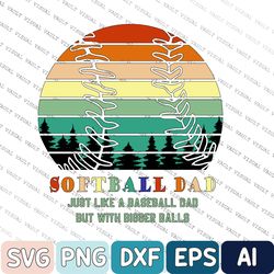 softball dad bigger balls funny svg, softball svg, softball mom svg, softball clipart, softball cut files, softball quot