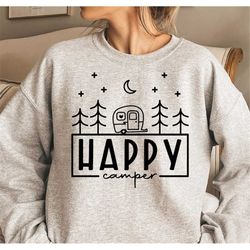 happy camper svg, adventure svg, camping life svg, camper svg, camp life svg, camping shirt svg, vacation svg, campfire