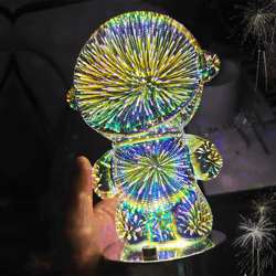 fireworks astronaut atmosphere light 3d stereo astronaut