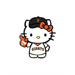 giants svg, giants kawaii kitty svg, baseball kawaii kitty