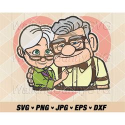 carl and ellie svg png, layered carl ellie svg, up svg, carl svg, ellie svg, her carl his ellie png, svg files for cricu