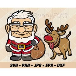 christmas carl svg png, layered santa carl svg, up svg, her carl his ellie svg, carl and ellie christmas svg files for c