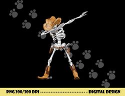 dabbing skeleton t shirt cowboy hat halloween kids boys dab png, sublimation copy