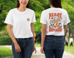 Peace flower summer happiness shirt - Unisex Jersey Short Sleeve Tee - Soft cotton and quality print