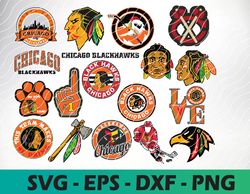 chicago blackhawks logo, bundle logo, svg, png, eps, dxf hockey teams svg