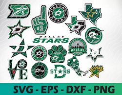 dallas stars logo, bundle logo, svg, png, eps, dxf, hockey teams svg
