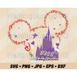 mouse ears family vacation 2022 svg png, layered family vacation svg, family trip svg, mouse head svg files for cricut,