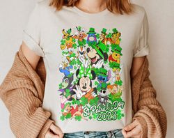 Vintage Disneyland St Patricks Day Shirt, Disney Characters Irish Green Shirt
