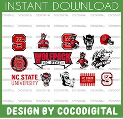 14 files north carolina state university athletic logo, cricut, football svg, ncaa sports svg, png dxf eps, ncsu svg