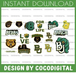 17 files baylor bears football svg, baylor university new designs. svg files, football svg, ncaa sports,cricut, silhouet