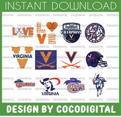 11 files virginia cavaliers football svg files, cricut, silhouette studio, digital cut files, cricut, football svg, ncaa