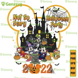not so scary halloween party svg, magic pumpkin svg, mouse ears