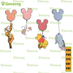 pooh and friends mouse ears svg, friends svg