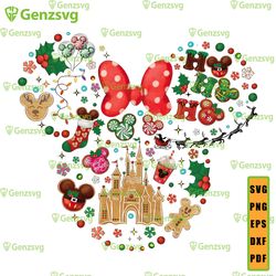 minnie christmas magic kingdom svg, mouse ears, snowflake, magic kingdom,sublimation svg