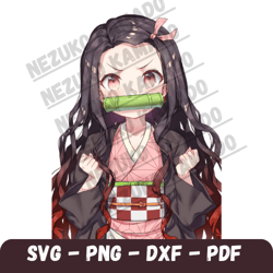 demon slayer kimetsu no yaiba - nezuko anime svg dxf png /